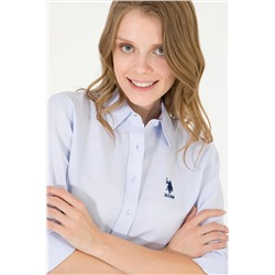 Kadın Açık Mavi Uzun Kollu Basic Gömlek