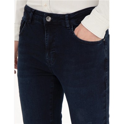 Koyu Lacivert Slim Fit Jean Pantolon