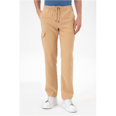 Erkek Camel Kanvas Pantolon