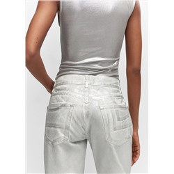 Jeans rectos metalizados