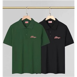 Простая повседневная мужская рубашка-поло из хлопкового пике КЕНЗ*О