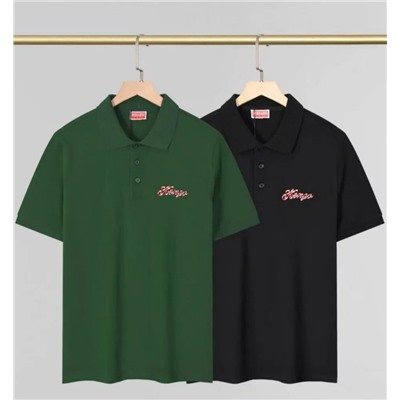 Простая повседневная мужская рубашка-поло из хлопкового пике КЕНЗ*О