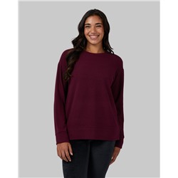 WOMEN'S SOFT SWEATER KNIT CREW TOP