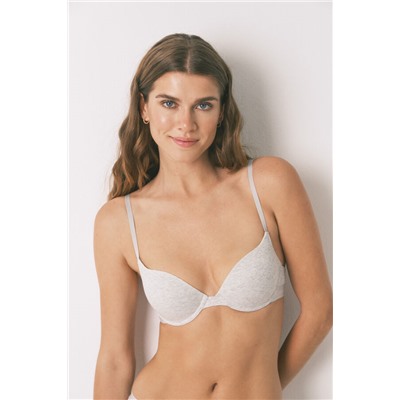 Sujetador push up GORGEOUS algodón gris