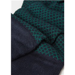 Kurze Herrensocken mit Cashmere und Rautenmuster