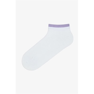Penti Multicolored Ankle Line Beyaz 4lü Patik Çorap
