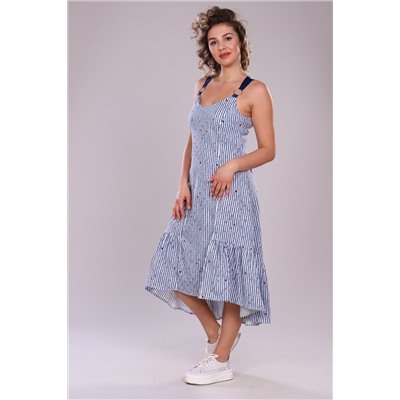 Сарафан женский в полоску на бретелях 11