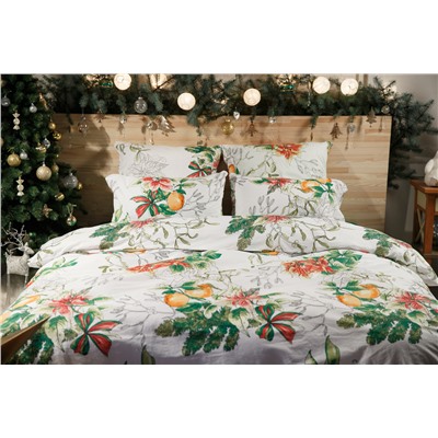 КПБ Новогодний букет поплин сем.