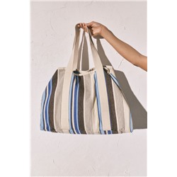 Bolso shopper playa estampado rayas