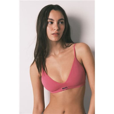 Sujetador triangular Seamless rosa fucsia