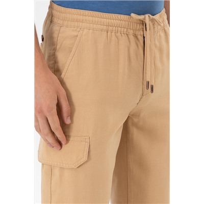 Erkek Camel Kanvas Pantolon