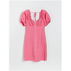 Kleid Aus Leinen-Mix
