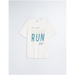 Breathable Sports T-shirt, Men, White