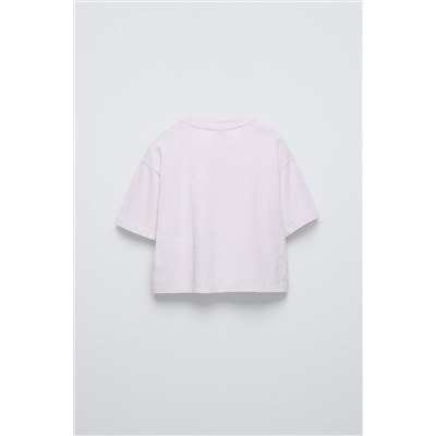 SLOGAN T-SHIRT WITH FLORAL EMBROIDERY