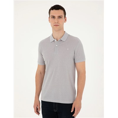 Açık Gri Melanj Slim Fit Tişört