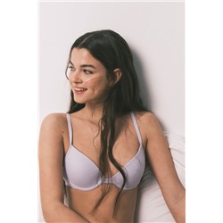 Sujetador push up algodón lila
