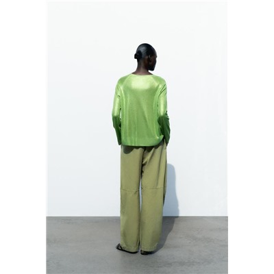 FEW ITEMS LEFT FINE KNIT FOIL SWEATER