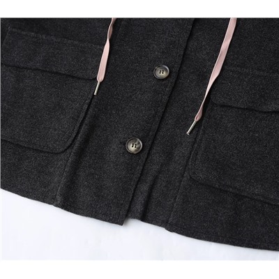 Женское теплое зимнее длинное хлопковое пальто с капюшоном в клетку