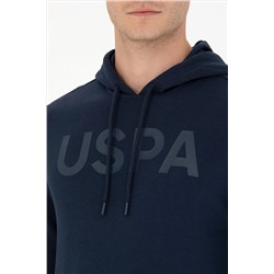 Erkek Lacivert Kapüşonlu Basic Sweatshirt
