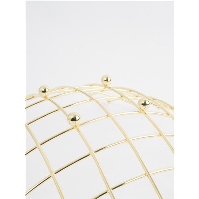 Корзина для фруктов, 28 см, металл, золотистая, Паутина, Spin