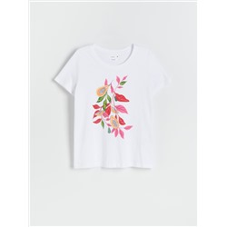 Футболка прямого кроя с принтом