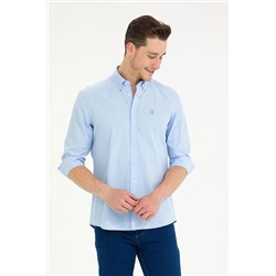 Erkek Açık Mavi Uzun Kollu Gömlek