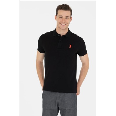 Erkek Siyah Basic Polo Yaka Tişört