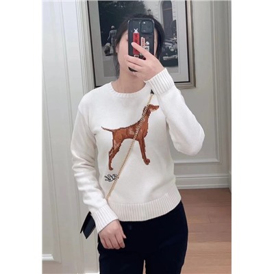 Женский трикотажный свитер с вышивкой РАЛЬ*Ф Л