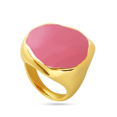 Кольцо Палитра (эмаль фуксия; покрытие золото), Есть комплект