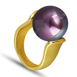 Кольцо (Майорка 16мм бургунди хамелеон; покрытие золото), Есть комплект