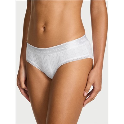 Logo Heart Pointelle Hiphugger Panty