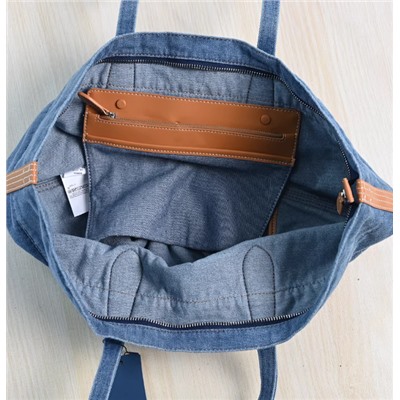 Закрытая джинсовая сумка