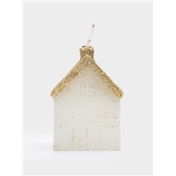 Свеча, 10 см, белая/шампань, Домик, Townlet