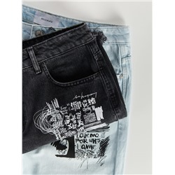 Baggy-Shorts mit Druck