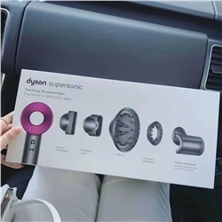 специальной цен Фен Dyson восьмого поколения.  Фен Dyson нового поколения Dyson Supersonic Фен с отрицательными ионами, импортный подарок для дома, Рекомендация HD08 Фиолетовый Красный  Список фенов Dyson HD08 Фен, воздушная насадка*5 (мягкая воздушная насадка*1, гладкая воздушная насадка*1, ветрогенерирующая воздушная насадка*1, диффузионная воздушная насадка*1, противолетящая воздушная насадка*1