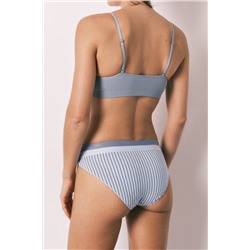 Pack 7 bragas clásicas algodón azul logo