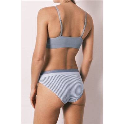 Pack 7 bragas clásicas algodón azul logo