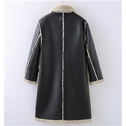 Женское повседневное теплое искусственное меховое пальто