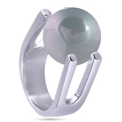 Кольцо (Майорка 14мм голубая; покрытие родий), Есть комплект