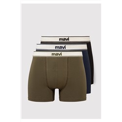 Mavi 3lü Basic Boxer 0911416-33648