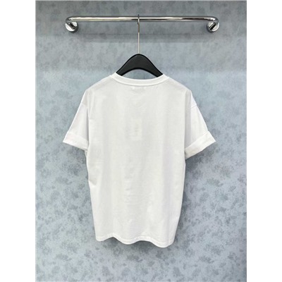 Женская футболка свободного кроя / овер с отворотами на рукавах  Chlo*e