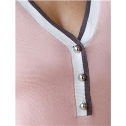 Джемпер с V-вырезом с коротким рукавом из вискозы