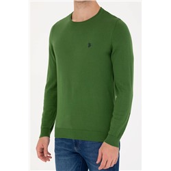 Erkek Yeşil Basic Kazak