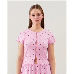 Top de jersey estampado
