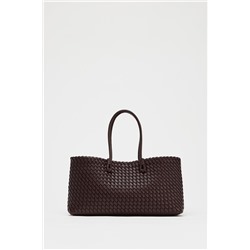 BRAIDED ELONGATED TOTE BAG