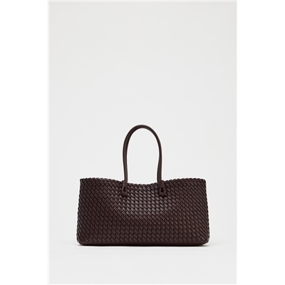 BRAIDED ELONGATED TOTE BAG
