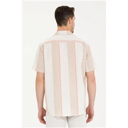 Erkek Camel Kısa Kollu Gömlek