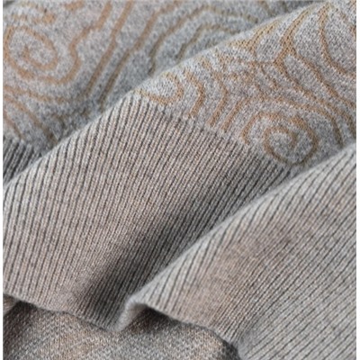 Мужской однотонный шерстяной свитер БОС*С