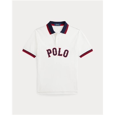 Baseball-Logo Cotton Mesh Polo Shirt Save your Wishlist Boys 8-20