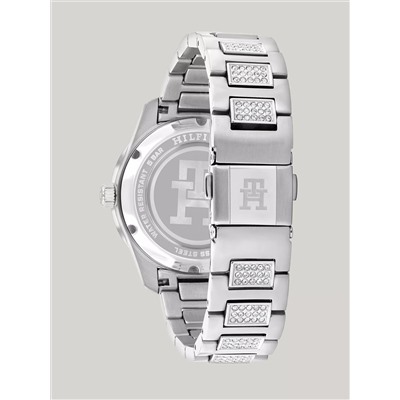 36MM T85 White Dial Crystals Watch  Women's